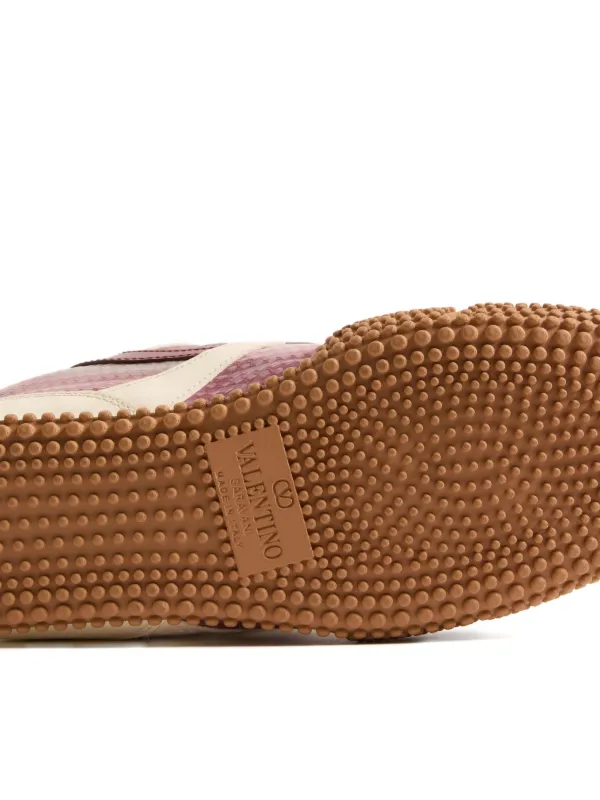 Rockstud denim ballerina shoes