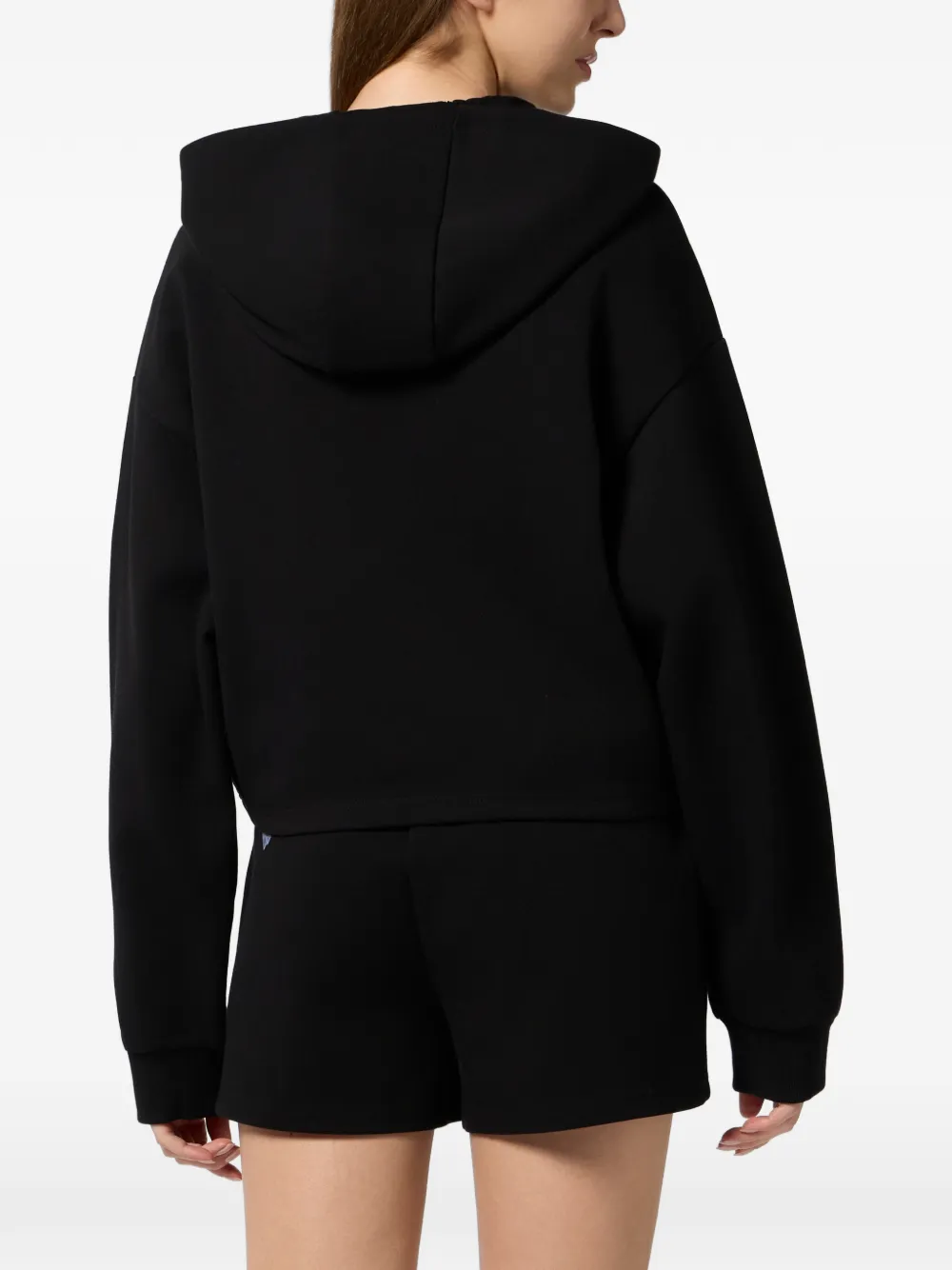 Plein Sport Sweater met ritssluiting en capuchon Zwart
