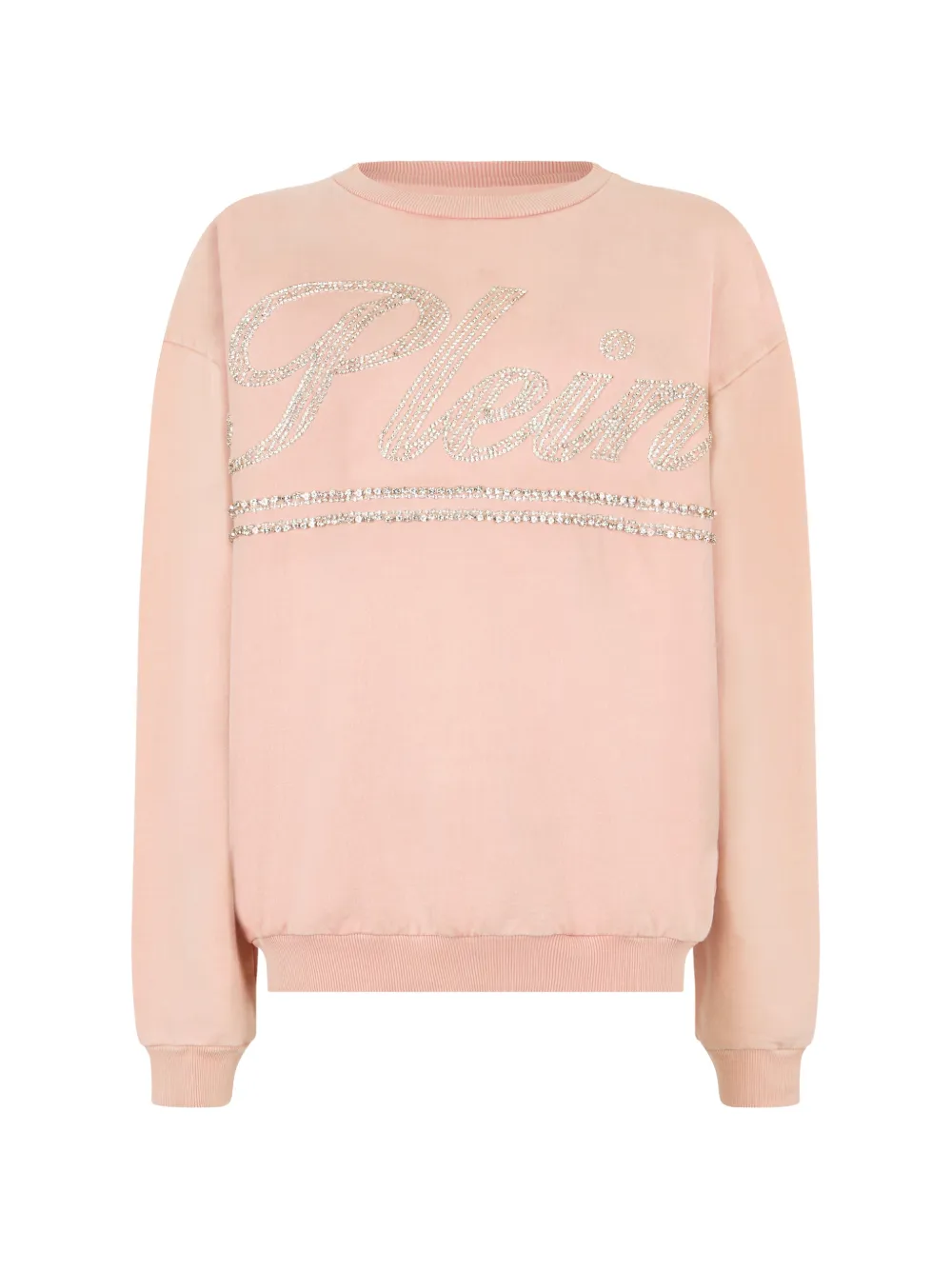 Philipp Plein Open Back Strass Sweatshirt In Pink