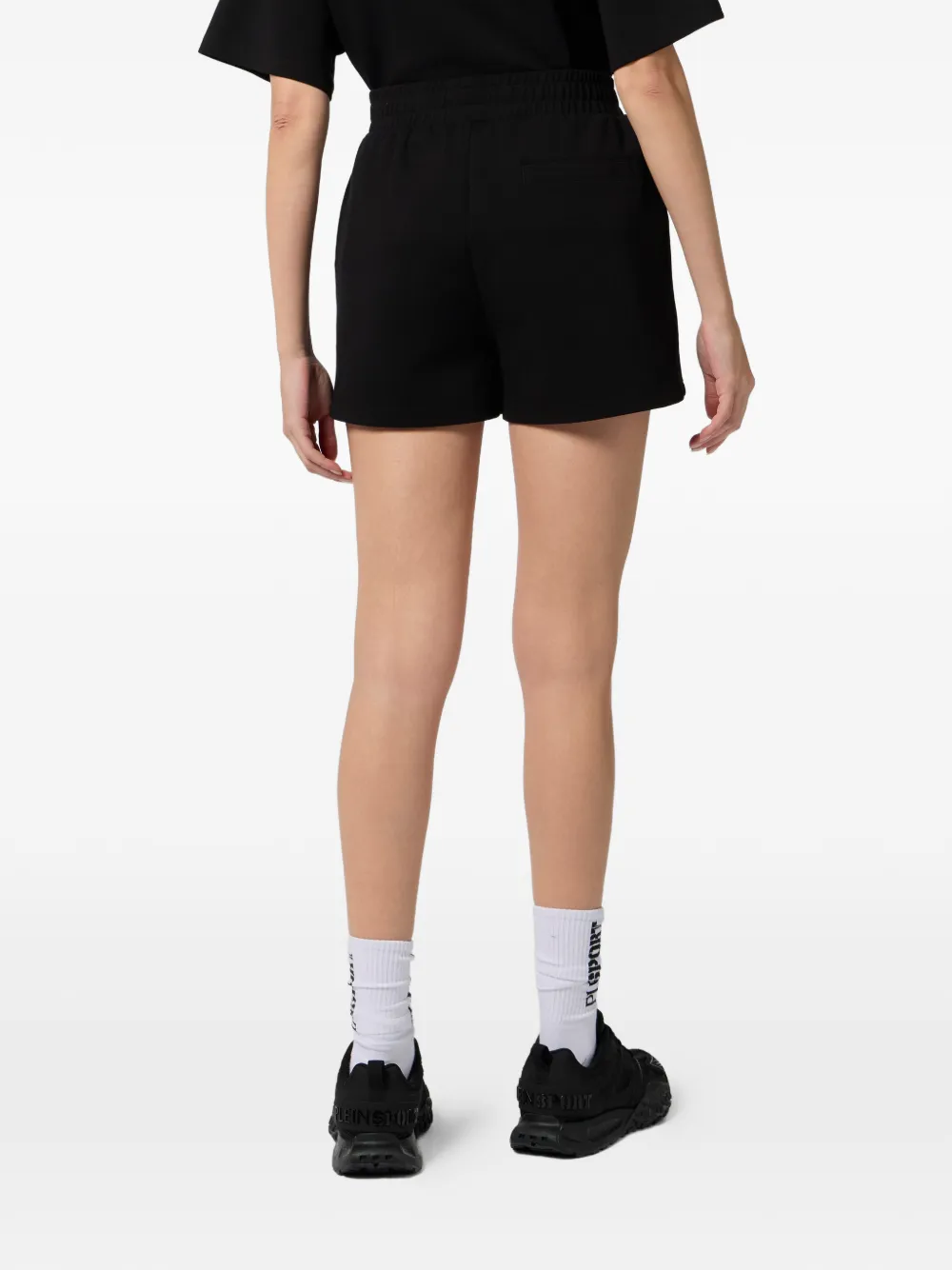 Plein Sport Shorts met elastische taille Zwart