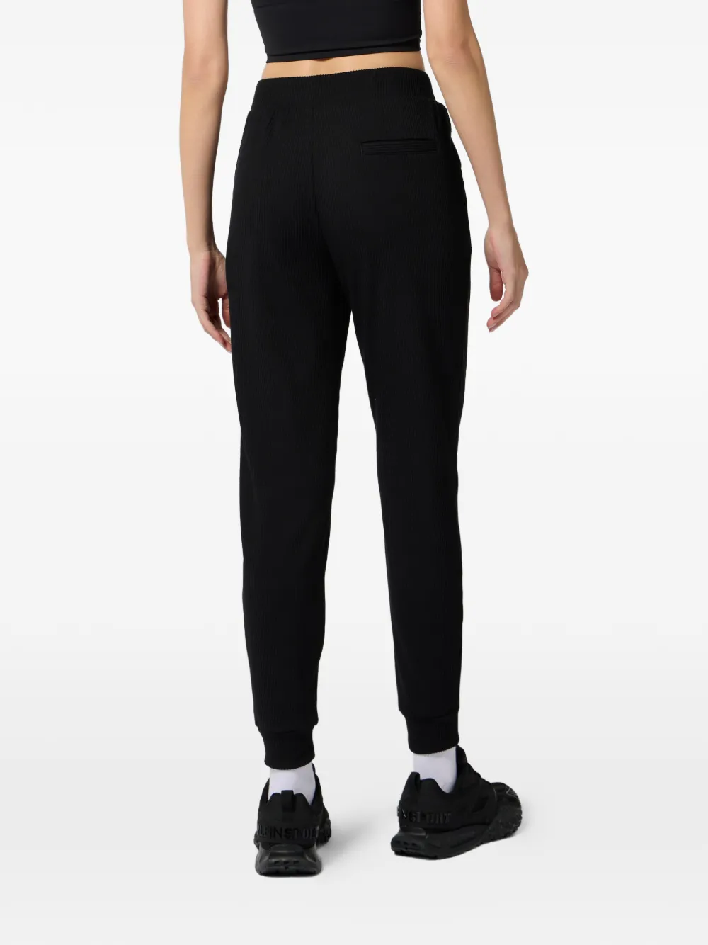 Plein Sport Geribbelde joggingbroek Zwart