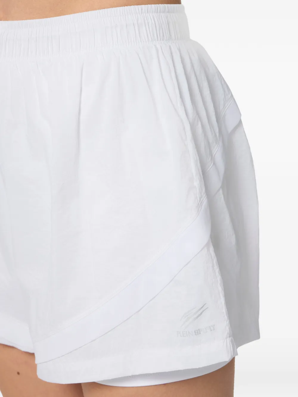 Plein Sport Shorts met elastische taille Wit