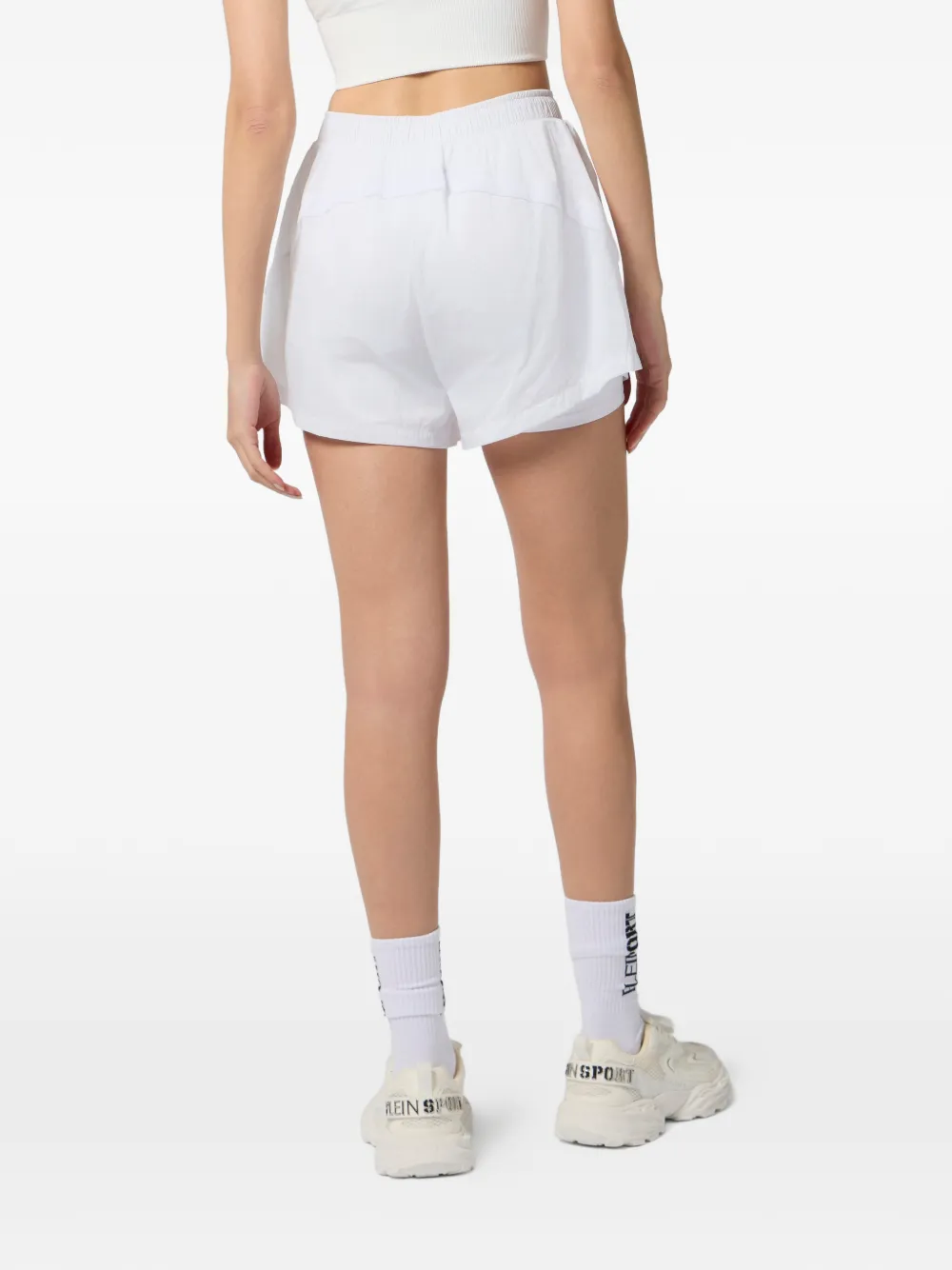 Plein Sport Shorts met elastische taille Wit