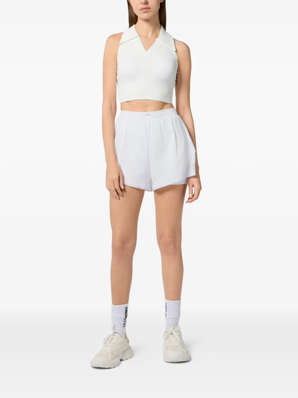 Plein Sport Shorts met elastische taille Wit