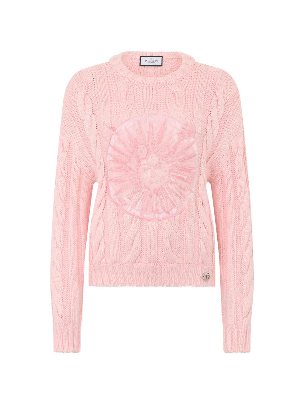 Philipp Plein round-neck sun-embroidered sweater - Rosa
