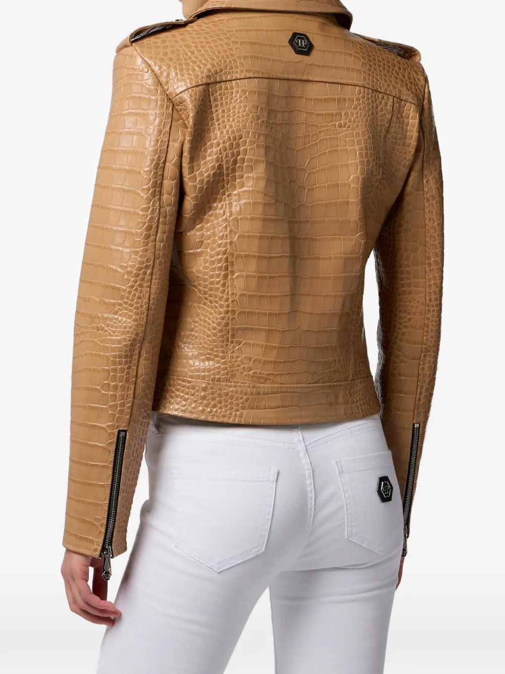 Philipp Plein Cocco bikerjack Beige