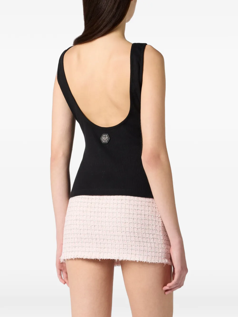  Philipp Plein Open-back Tank Top - Black 