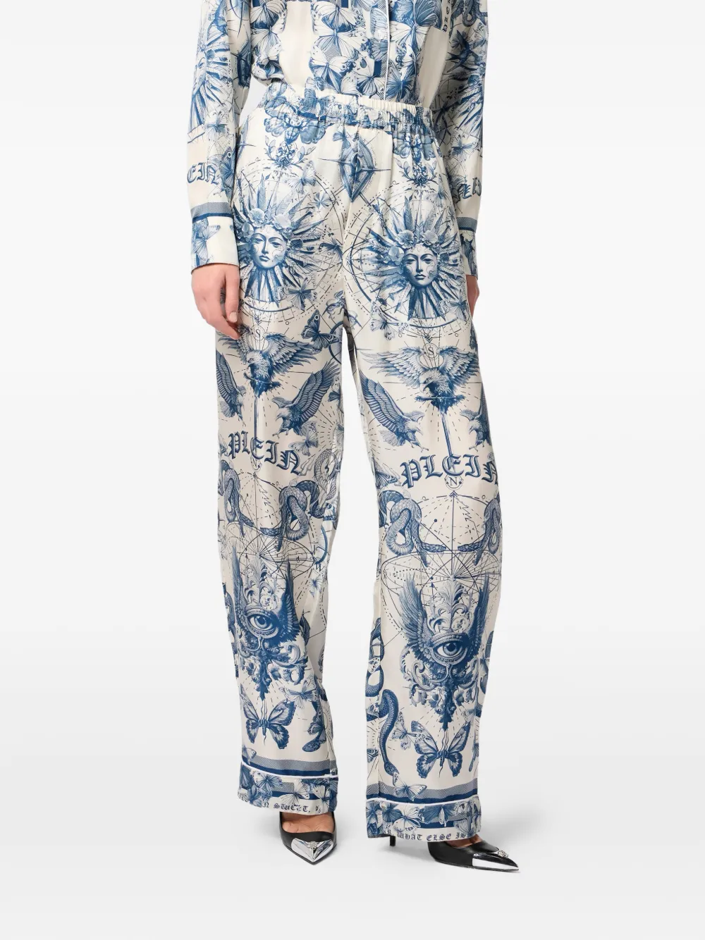  Philipp Plein Printed Trousers - White 