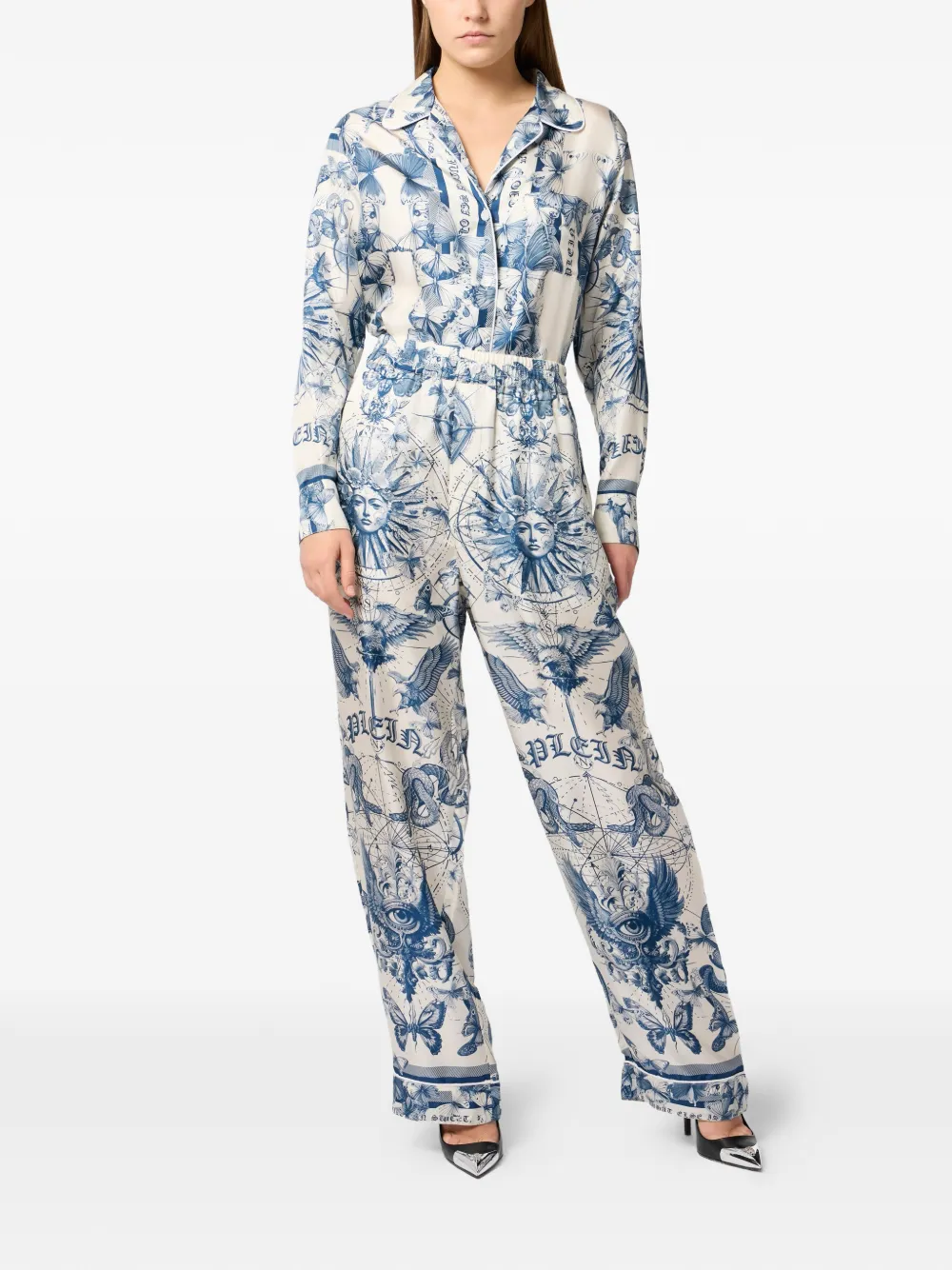  Philipp Plein Printed Trousers - White 
