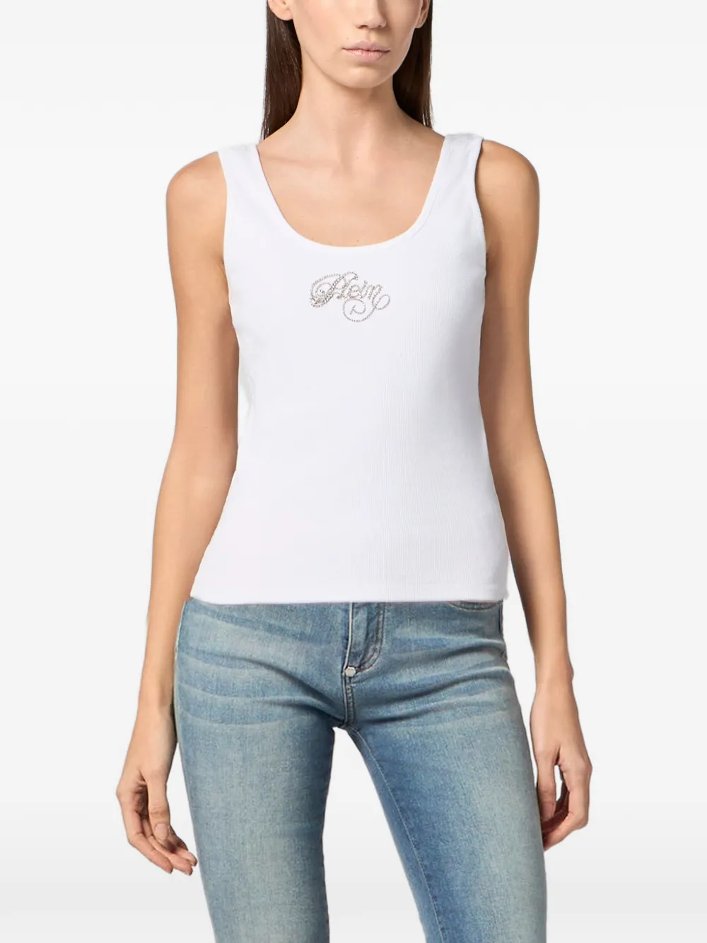  Philipp Plein Open-back Tank Top - White 
