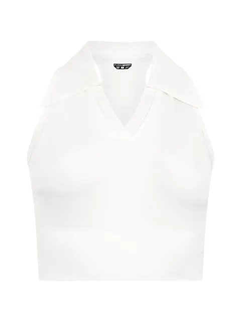 Plein Sport polo-neck cropped top