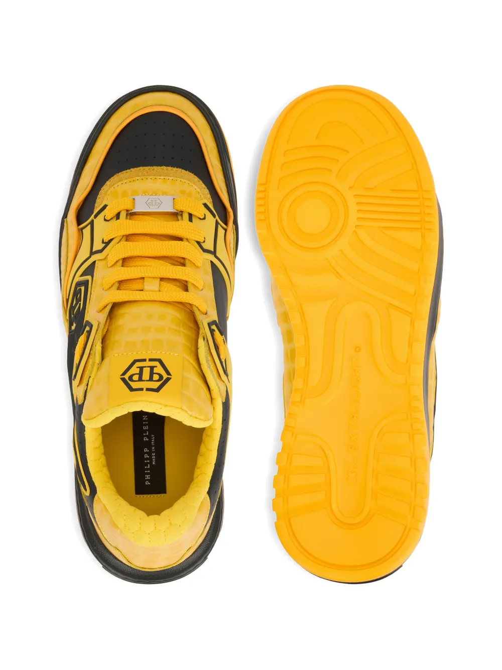 Philipp Plein Moonwalker lace-up sneakers Geel