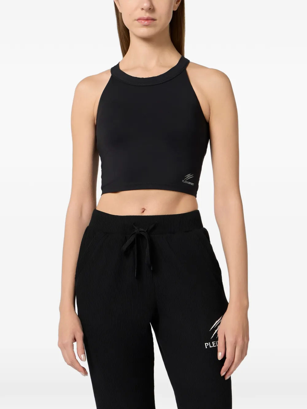 Plein Sport Cropped tanktop Zwart