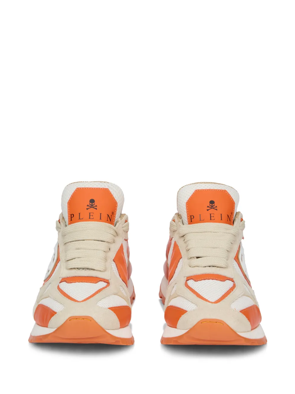 Philipp Plein Titan Edge sneakers met veters Beige