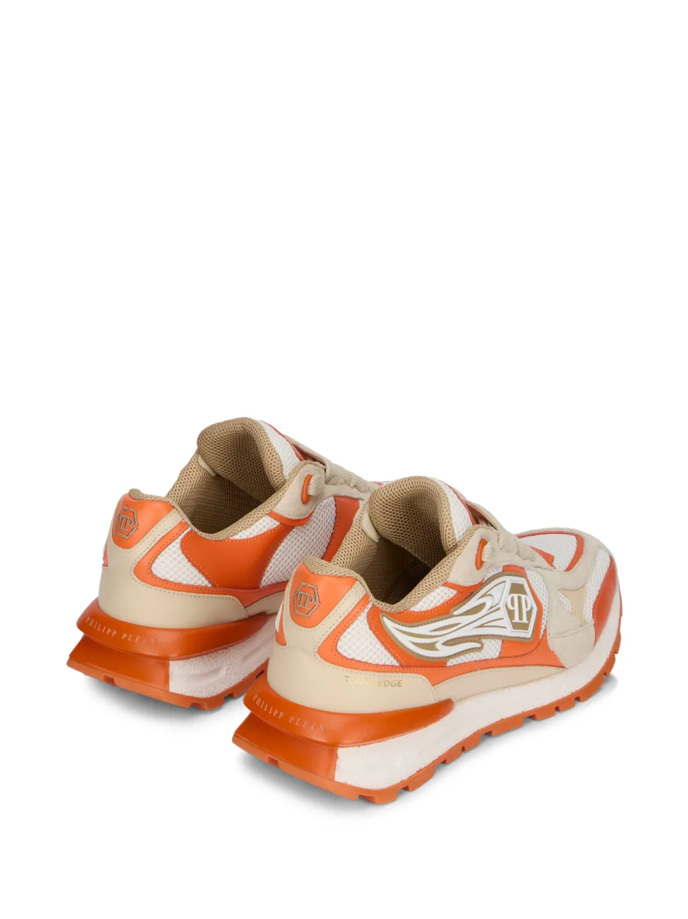 Philipp Plein Titan Edge sneakers met veters Beige