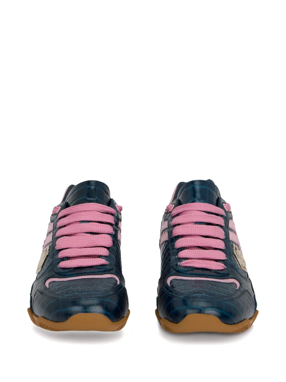 Philipp Plein PIT-$TOP low-top sneakers met krokodillenprint Blauw