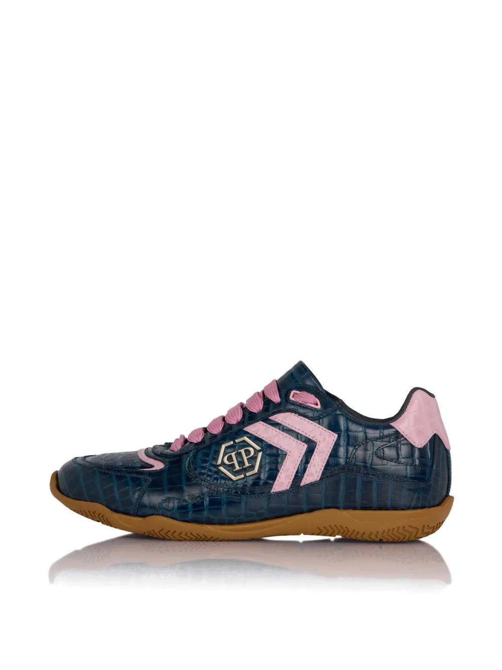 Philipp Plein PIT-$TOP low-top sneakers met krokodillenprint Blauw