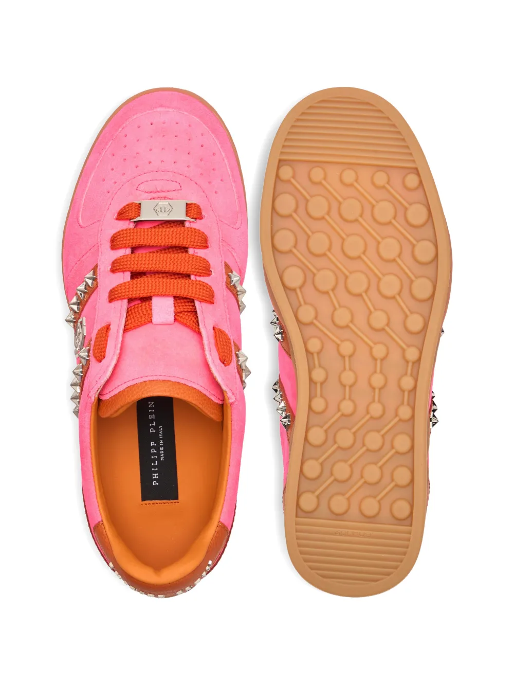 Philipp Plein Rebel sneakers met stervormige studs Roze