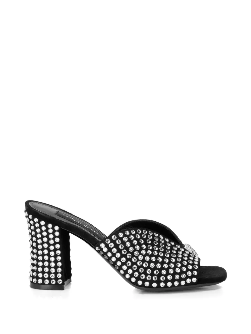 Philipp Plein rhinestone suede sandals Zwart