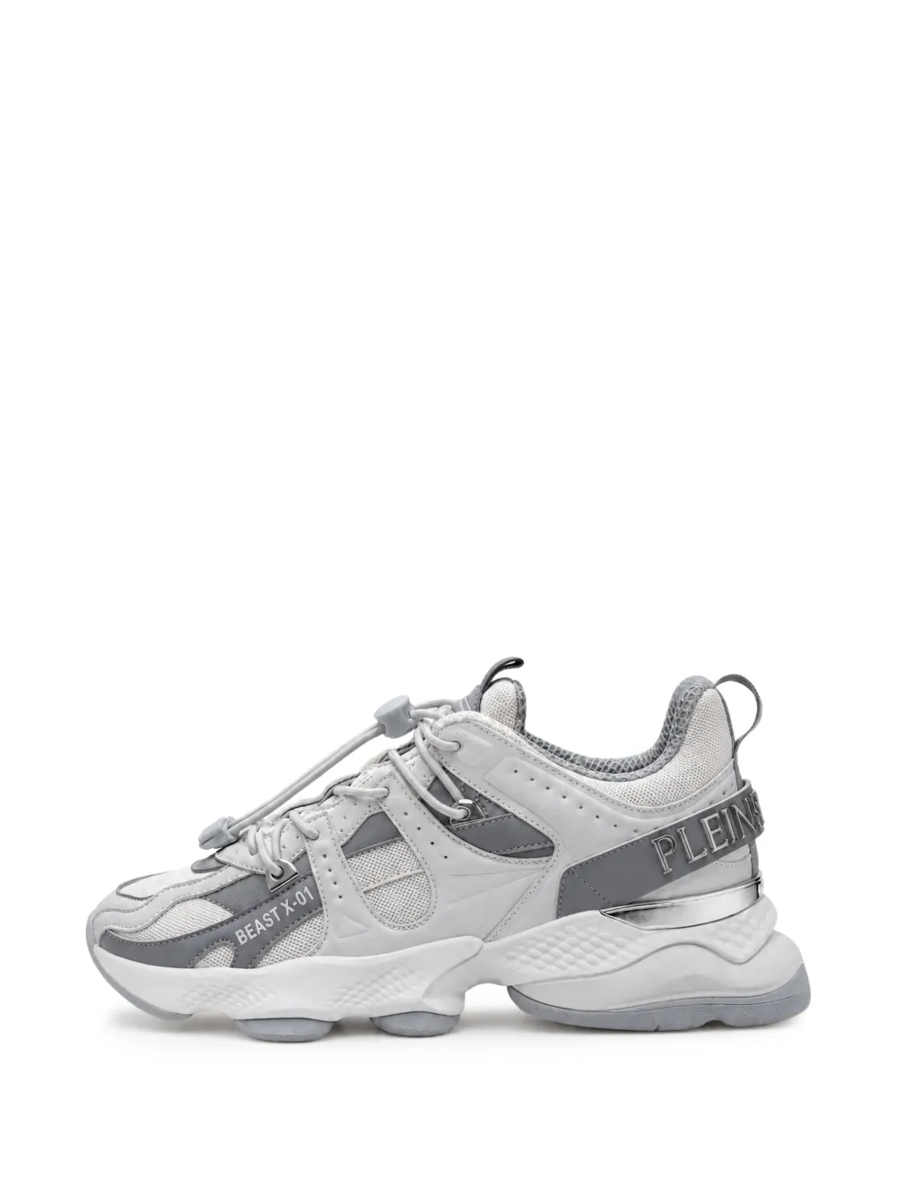 Plein Sport Runner Beast X-01 sneakers met vlakken Grijs