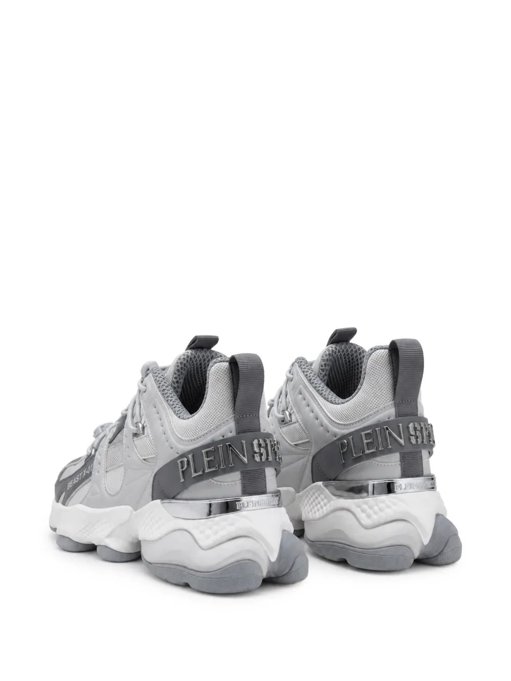 Plein Sport Runner Beast X-01 sneakers met vlakken Grijs