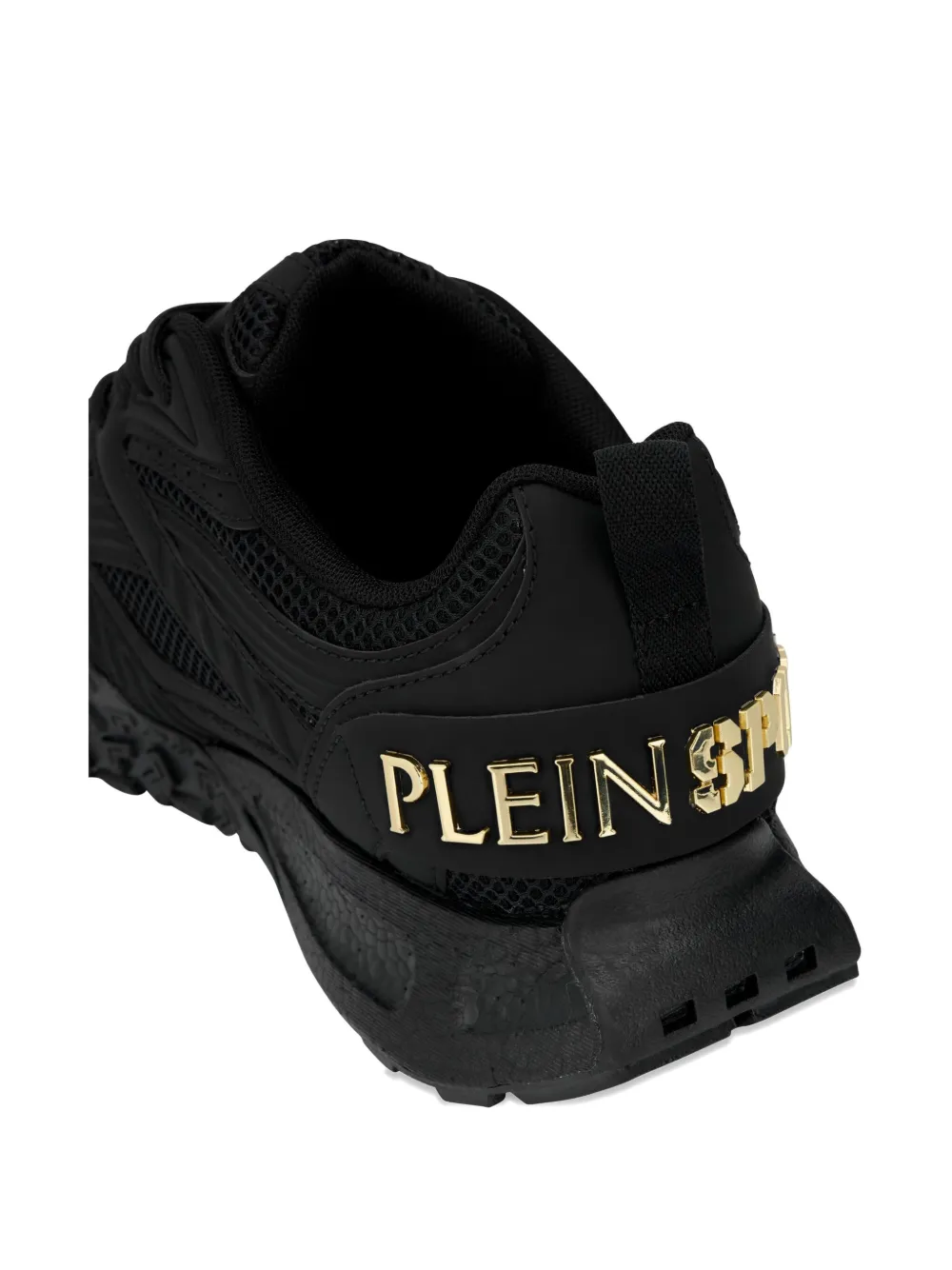 Plein Sport Urban Sprinter Mesh Sneakers In Black