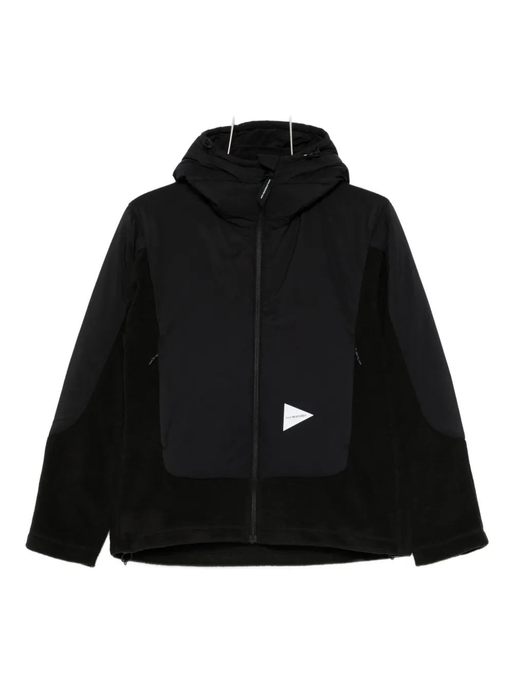 and Wander hooded fleece jacket | Black | Image 1