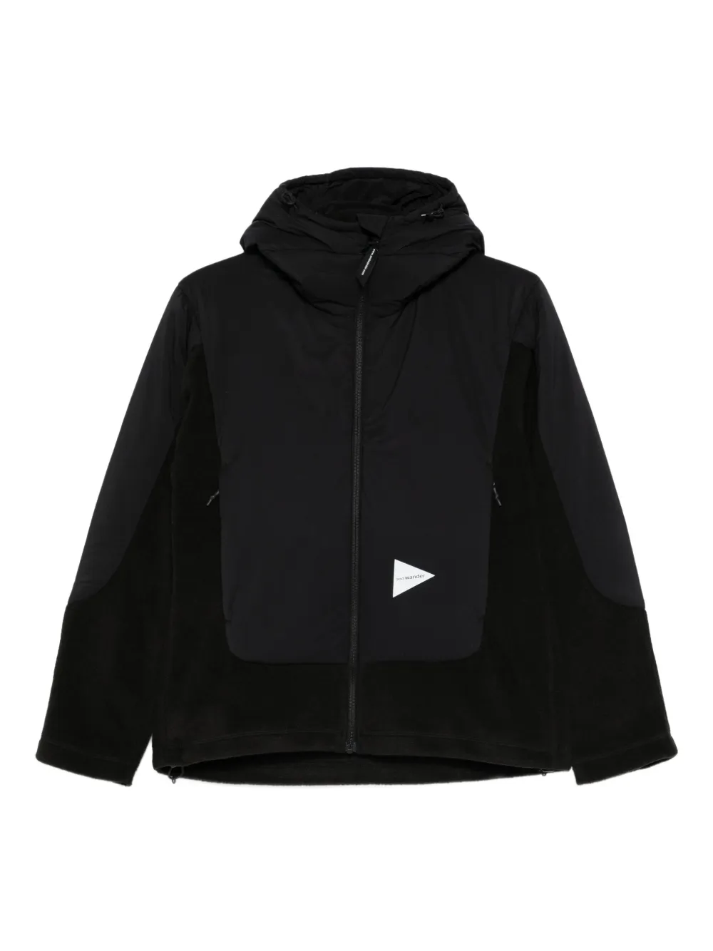 and Wander hooded fleece jacket | Black | Image 1