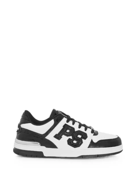 Plein Sport perforated-toe croc-effect sneakers