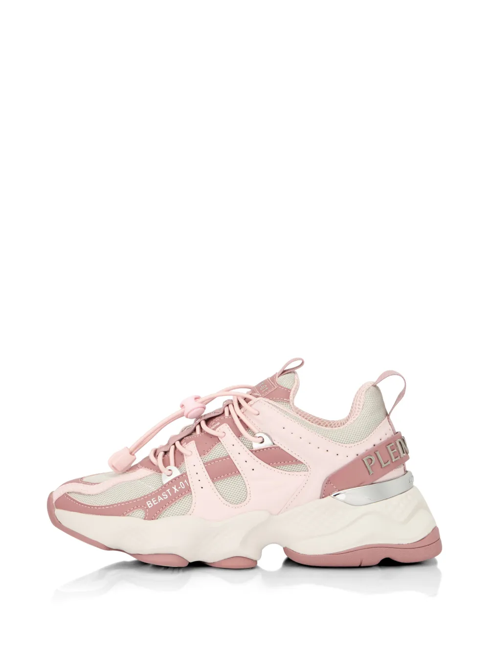 Plein Sport Runner Beast X-01 sneakers met vlakken Roze