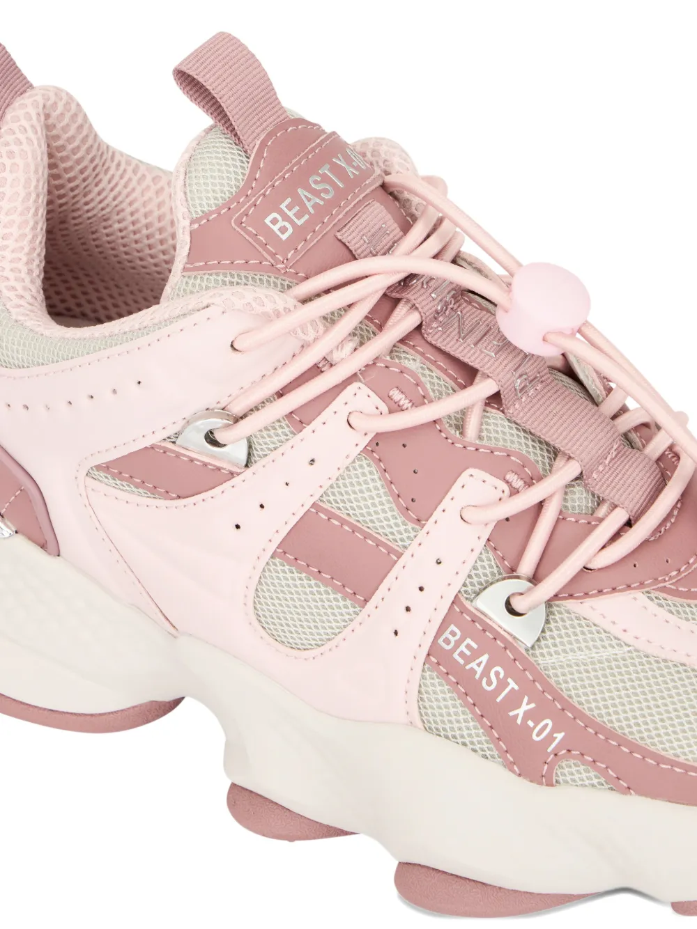 Plein Sport Runner Beast X-01 sneakers met vlakken Roze