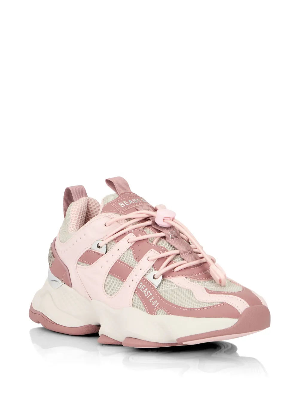 Plein Sport Runner Beast X-01 sneakers met vlakken Roze