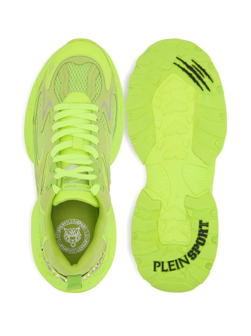 Plein Sport Pulse X mesh sneakers Geel