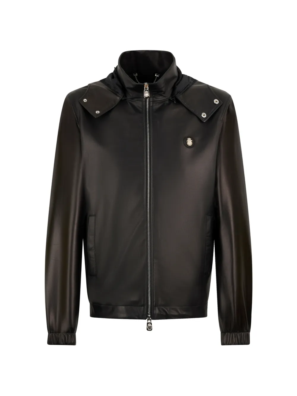Billionaire hooded leather jacket