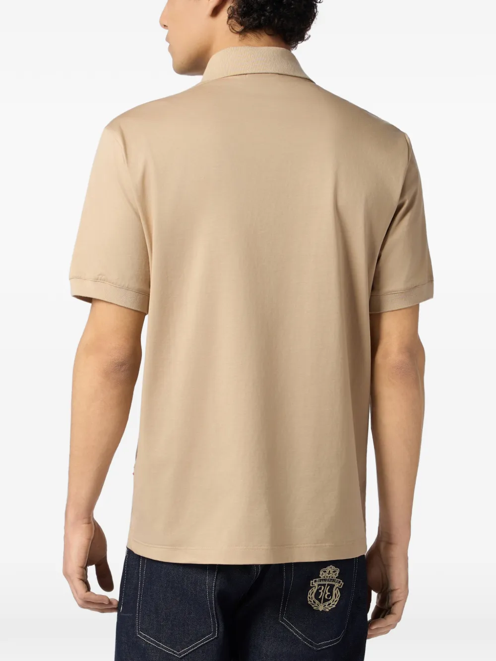 Billionaire Poloshirt met logopatch Beige