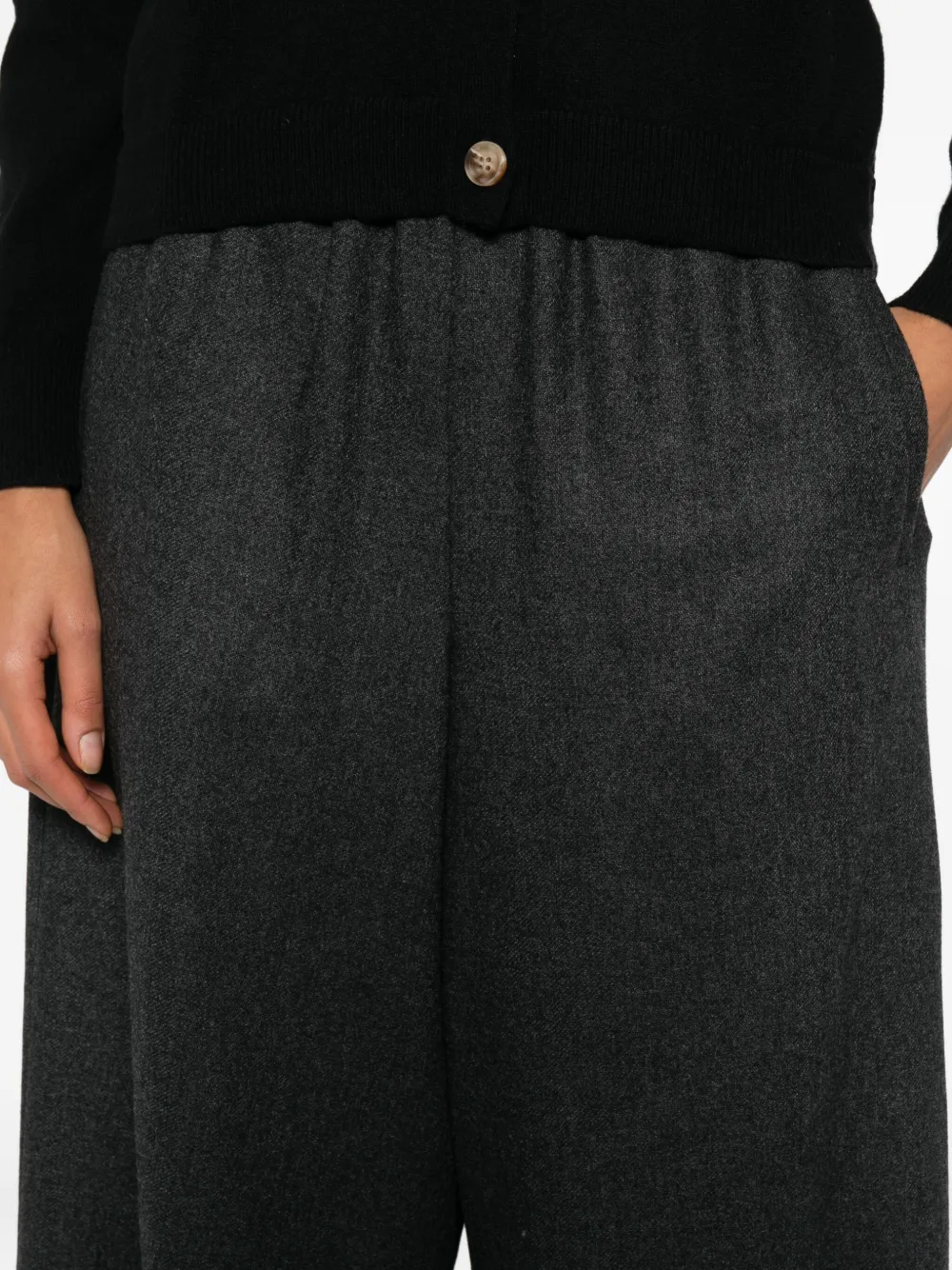 Drykorn Ceiling palazzo broek met elastische taille Grijs