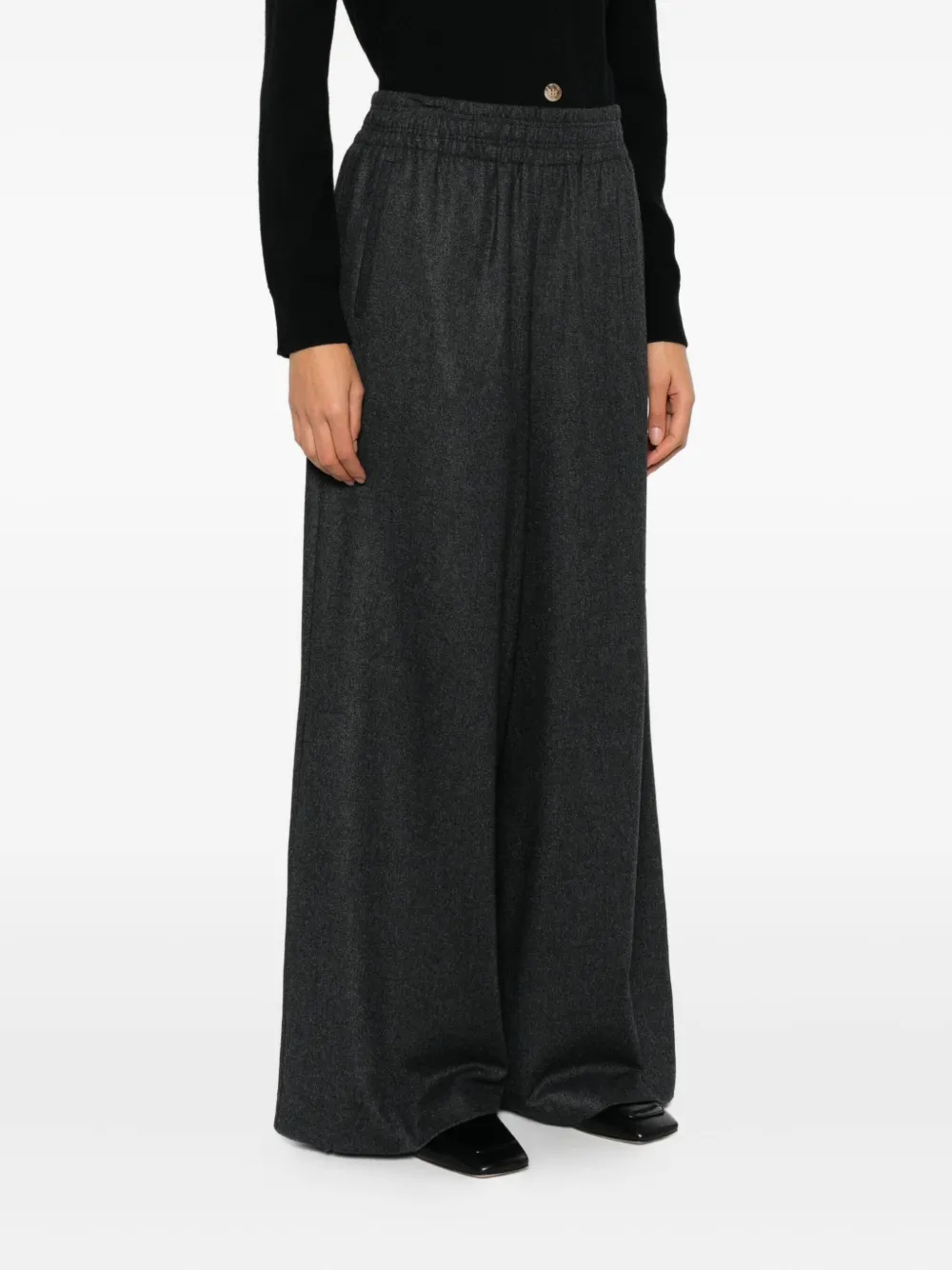 Drykorn Ceiling palazzo broek met elastische taille Grijs