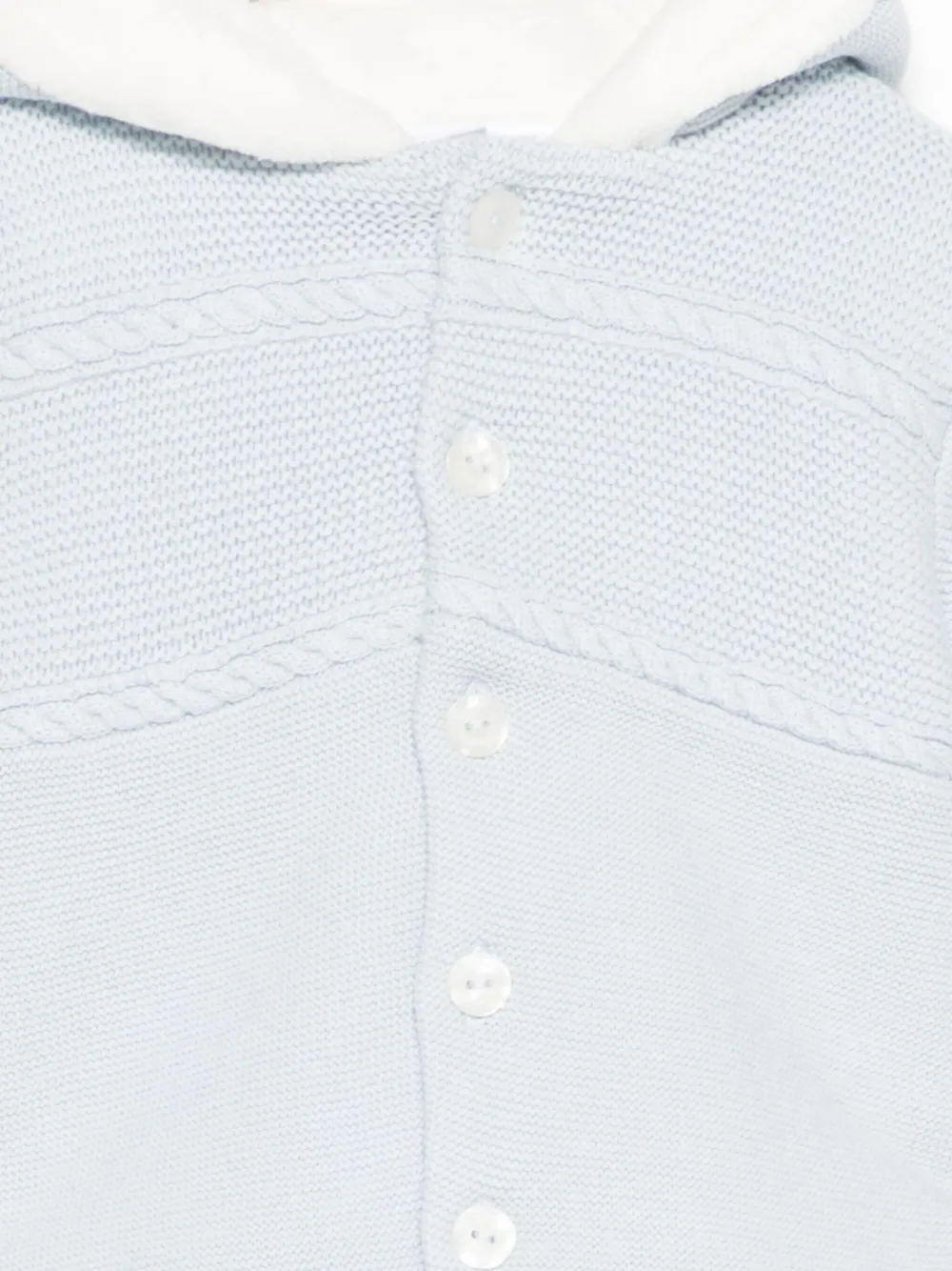 Tartine Et Chocolat Kabelgebreide jas met capuchon Blauw