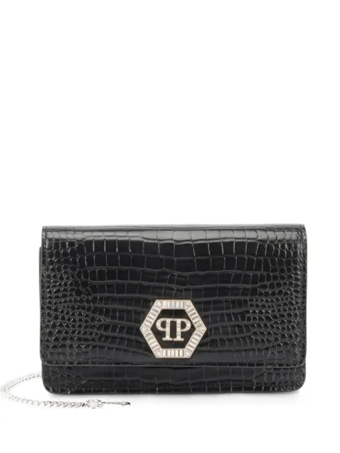 Philipp Plein bolsa de mano con detalle del logo