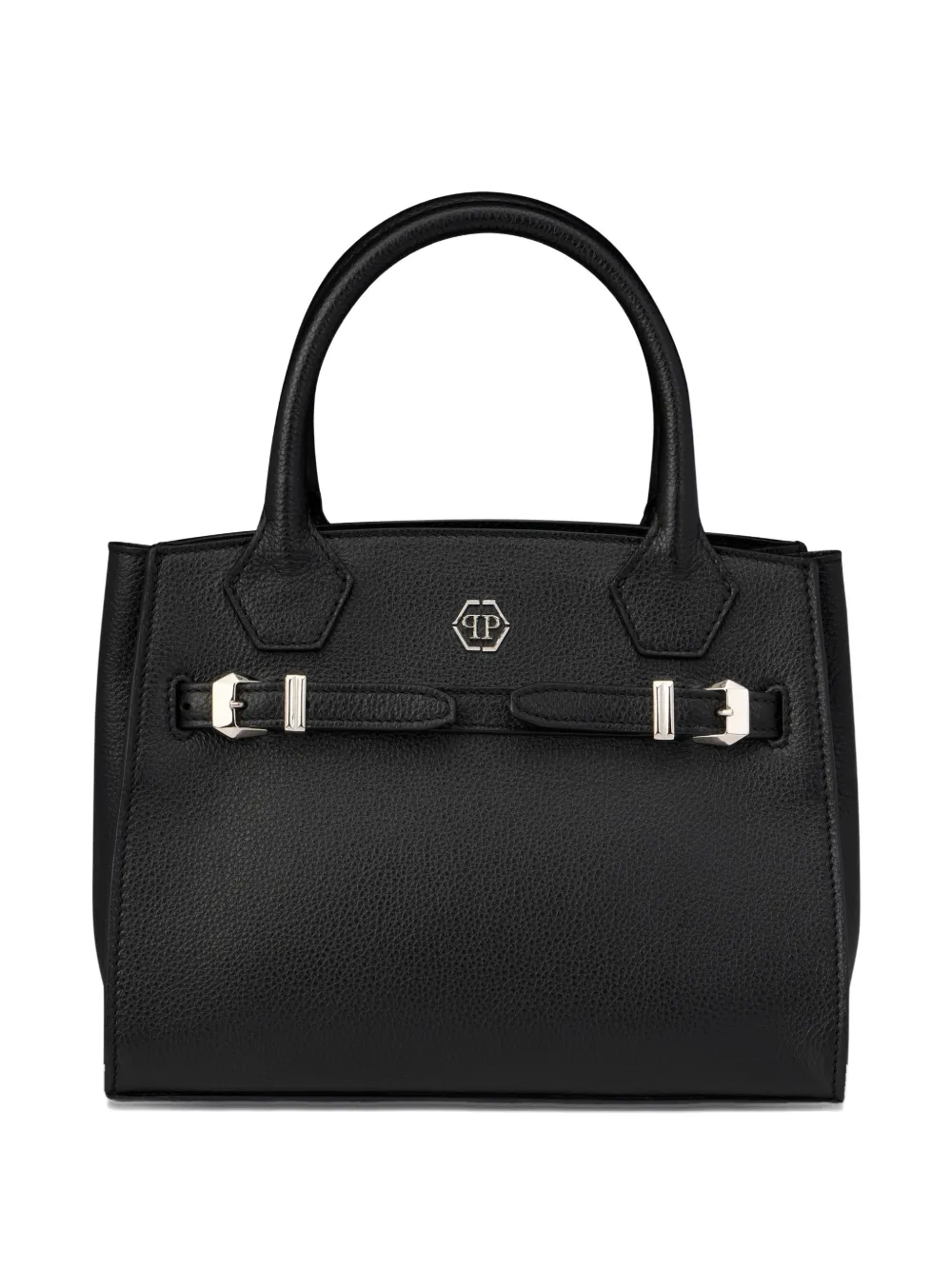 Philipp Plein small top-handle leather tote bag - Nero