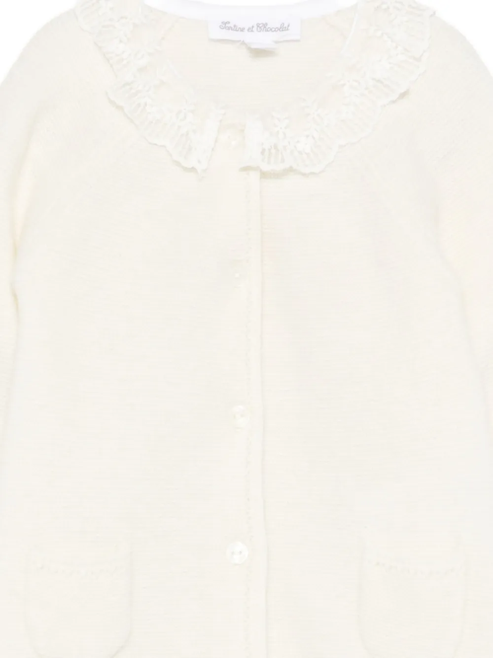 Tartine Et Chocolat Romper met kanten kraag Wit