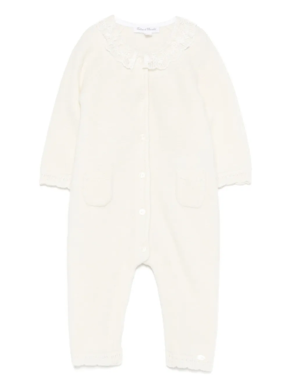 Tartine Et Chocolat grenouillère à col en dentelle | blanc | Image 1