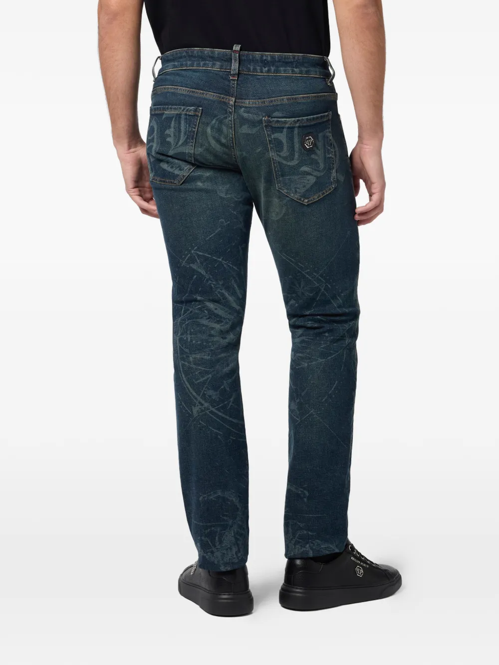 Philipp Plein Straight jeans Blauw