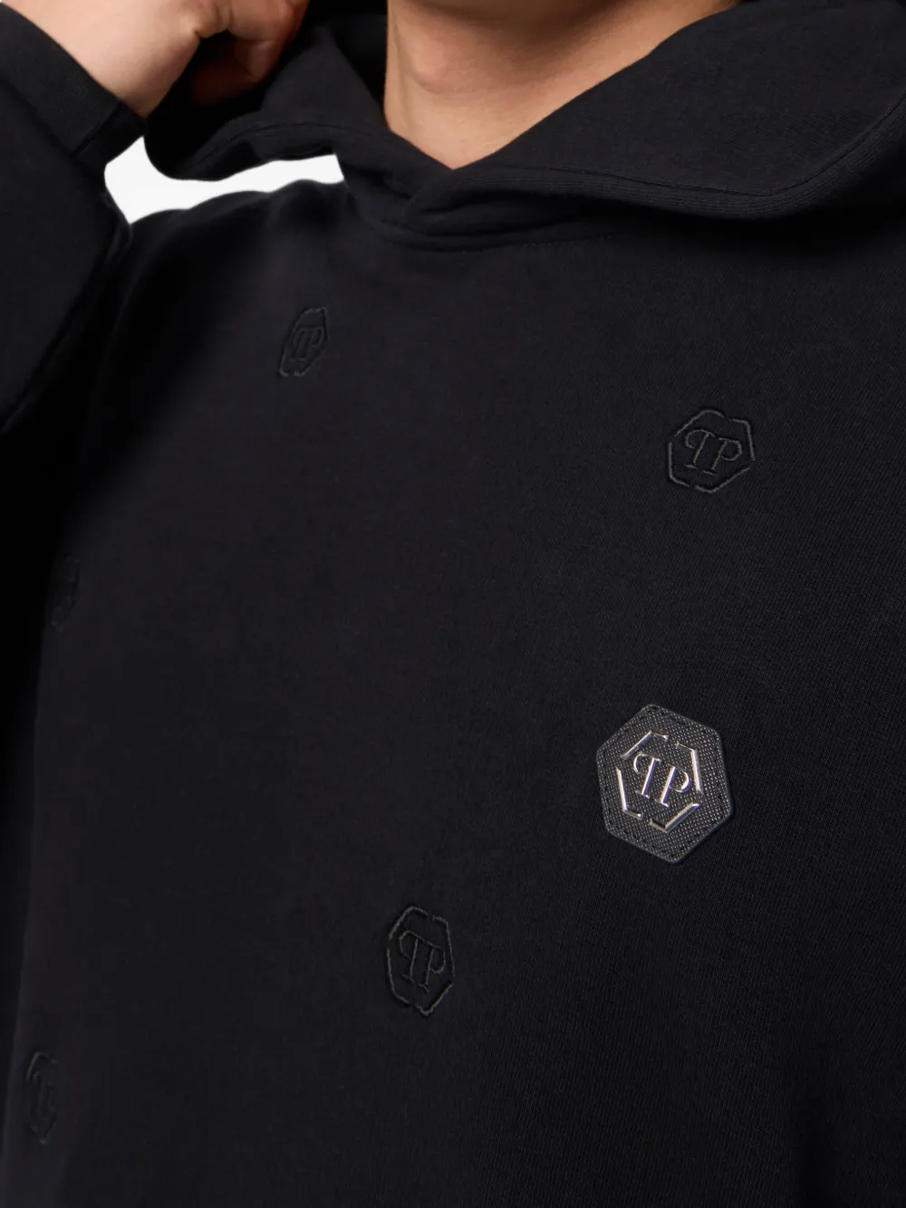 Philipp Plein Hoodie met logo Zwart