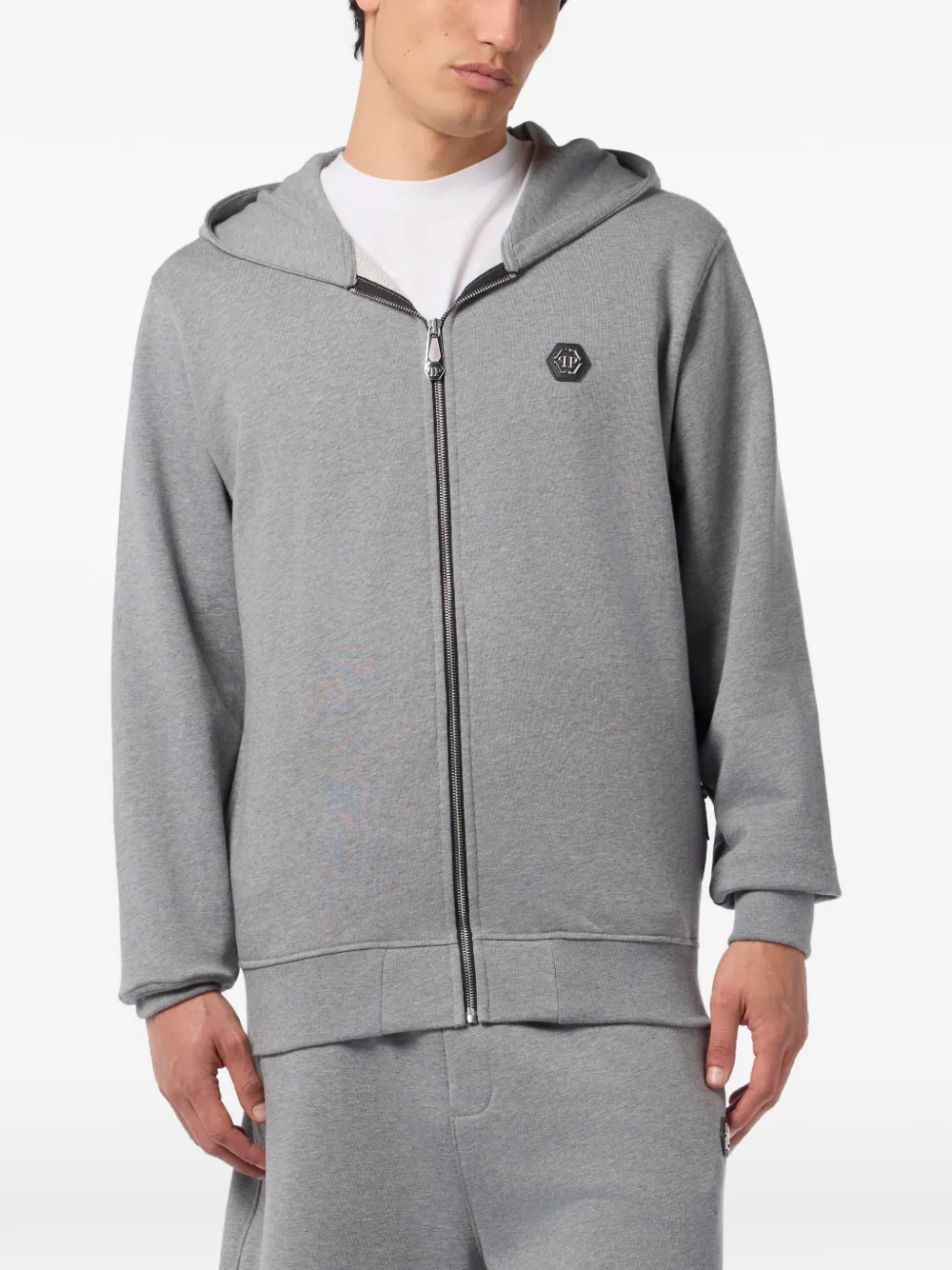 Philipp Plein Hoodie met rits Grijs