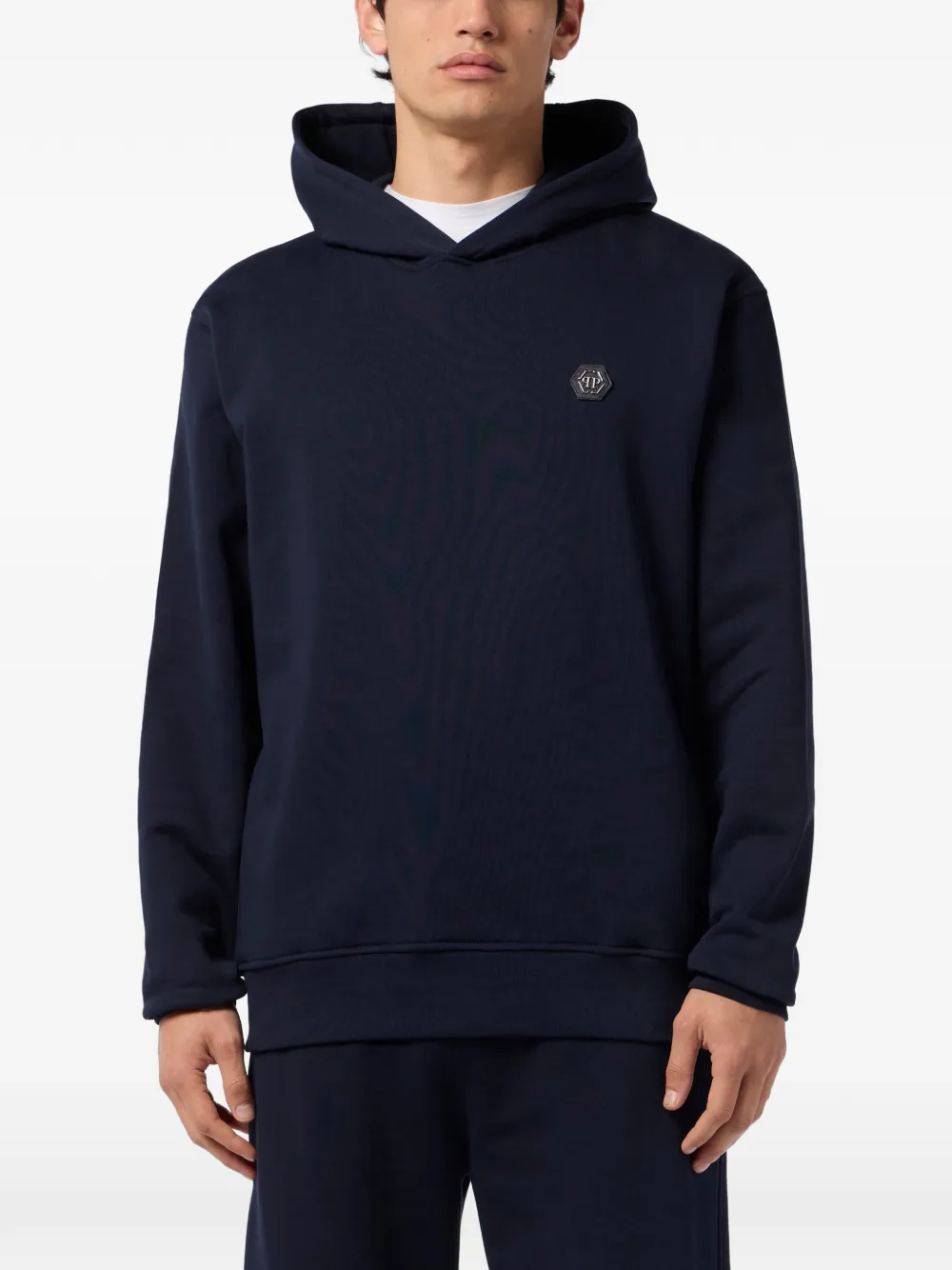 Philipp Plein Hoodie met logodetail Blauw