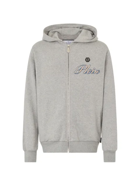 Philipp Plein embroidered-logo zip-up hoodie