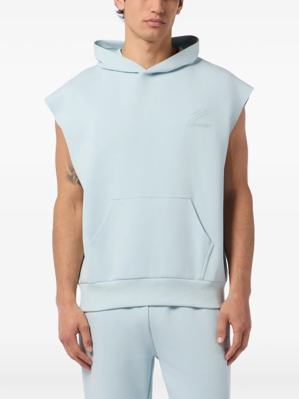 Plein Sport Mouwloze hoodie Blauw