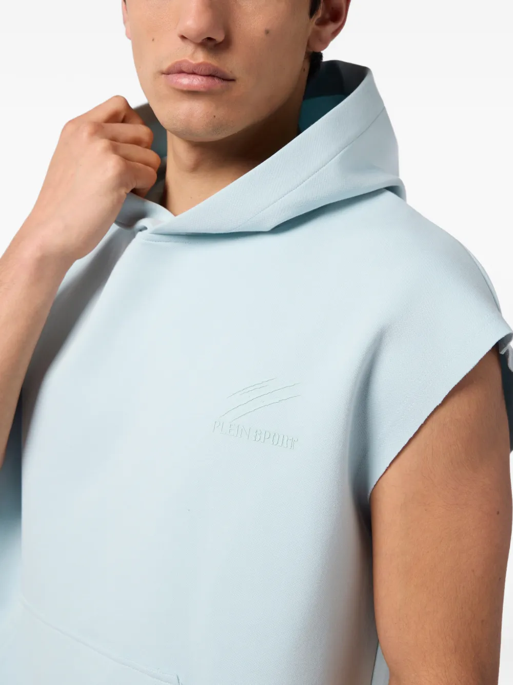 Plein Sport Mouwloze hoodie Blauw