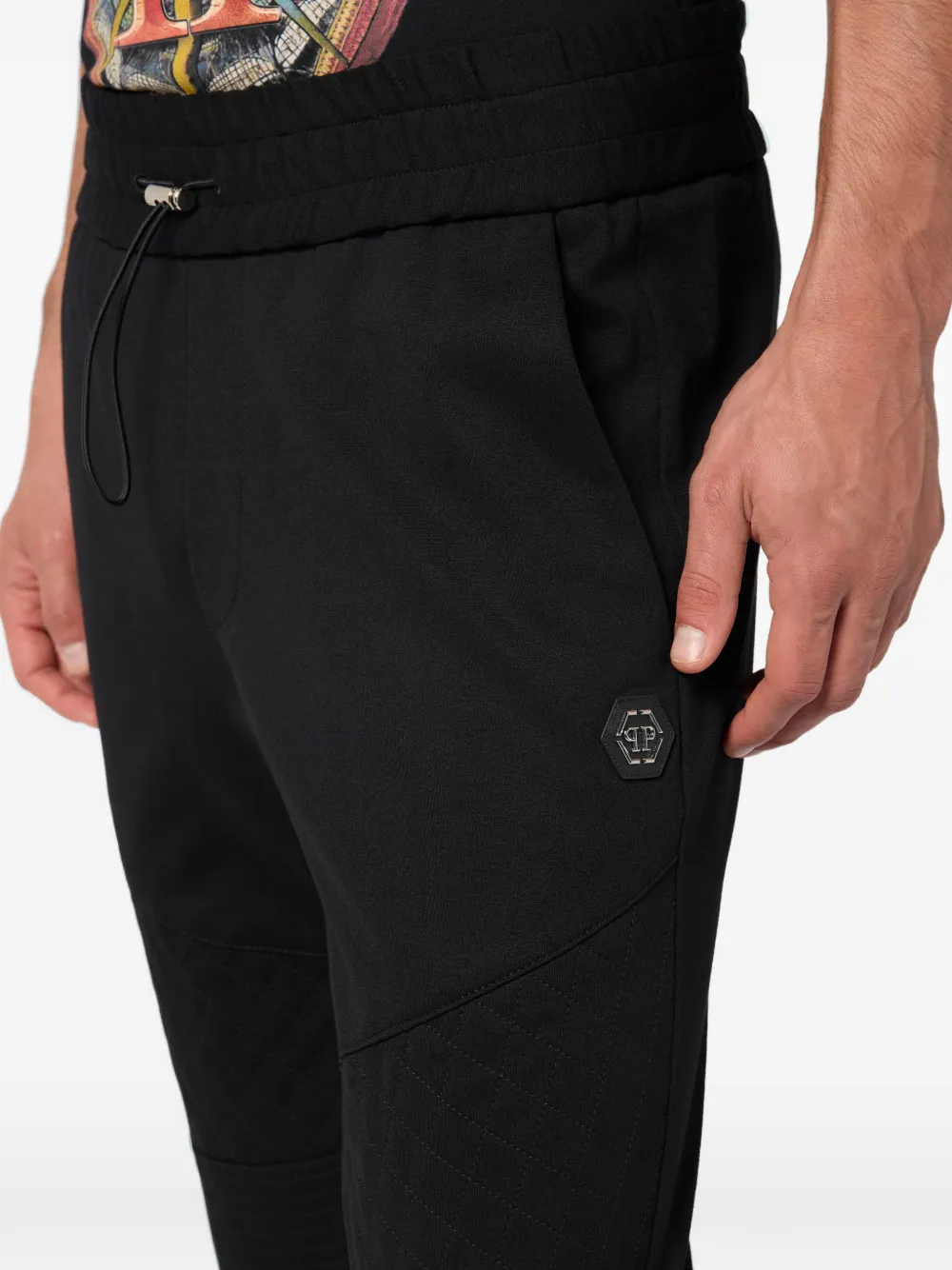 Philipp Plein Gewatteerde joggingbroek Zwart